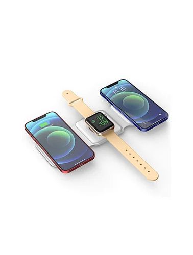 מטען אלחוטי שולחני 3 ב-1 -WIWU 15W Foldable