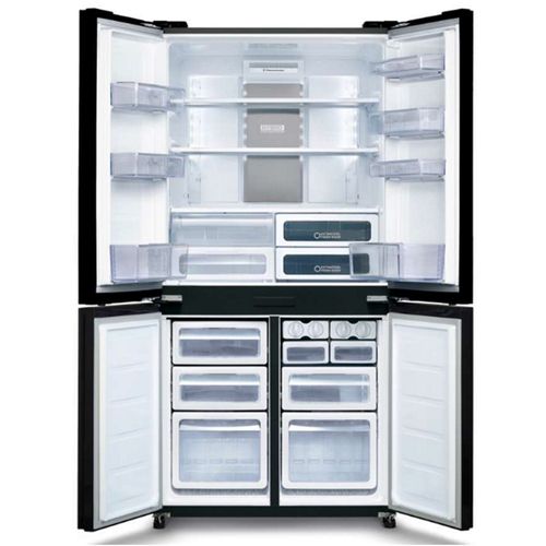 מקרר 4 דלתות 611 ליטר Sharp SJ-8841-WH זכוכית לבנה שארפ 