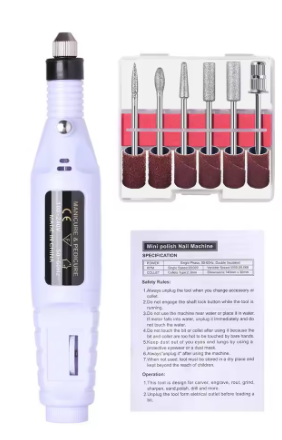 מכשיר פדיקור מניקור משייף מקצועי חשמלי S20 WHITE לבן