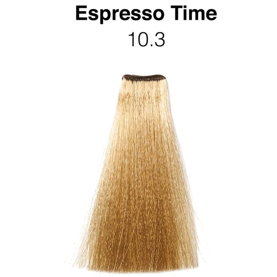 צבע לשיער 10.3 - Golden Platinum Blond צבע אספרסו טיים, צבע שיער טבעוני ב 10 דקות! נובל 60 מ"ל