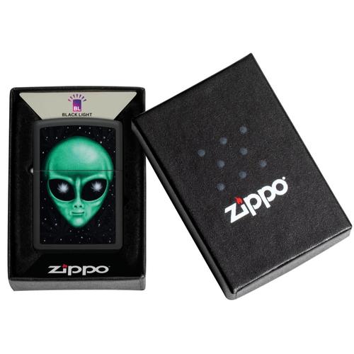 מצית זיפו פני חייזר זוהר באולטרה סגול - ZIPPO