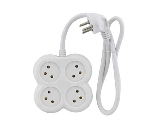 רב שקע T4 מרובע+כבל עד 1 מטר