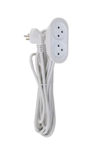 כבל מאריך באורך 2 מטר עם 2 שקעים SW-EC2/2 Semicom