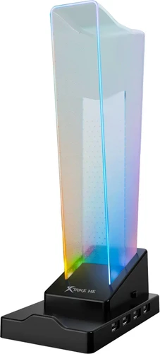 מעמד שולחני לאוזניות וסמארטפון עם תאורה RGB מבית XtrikeMe