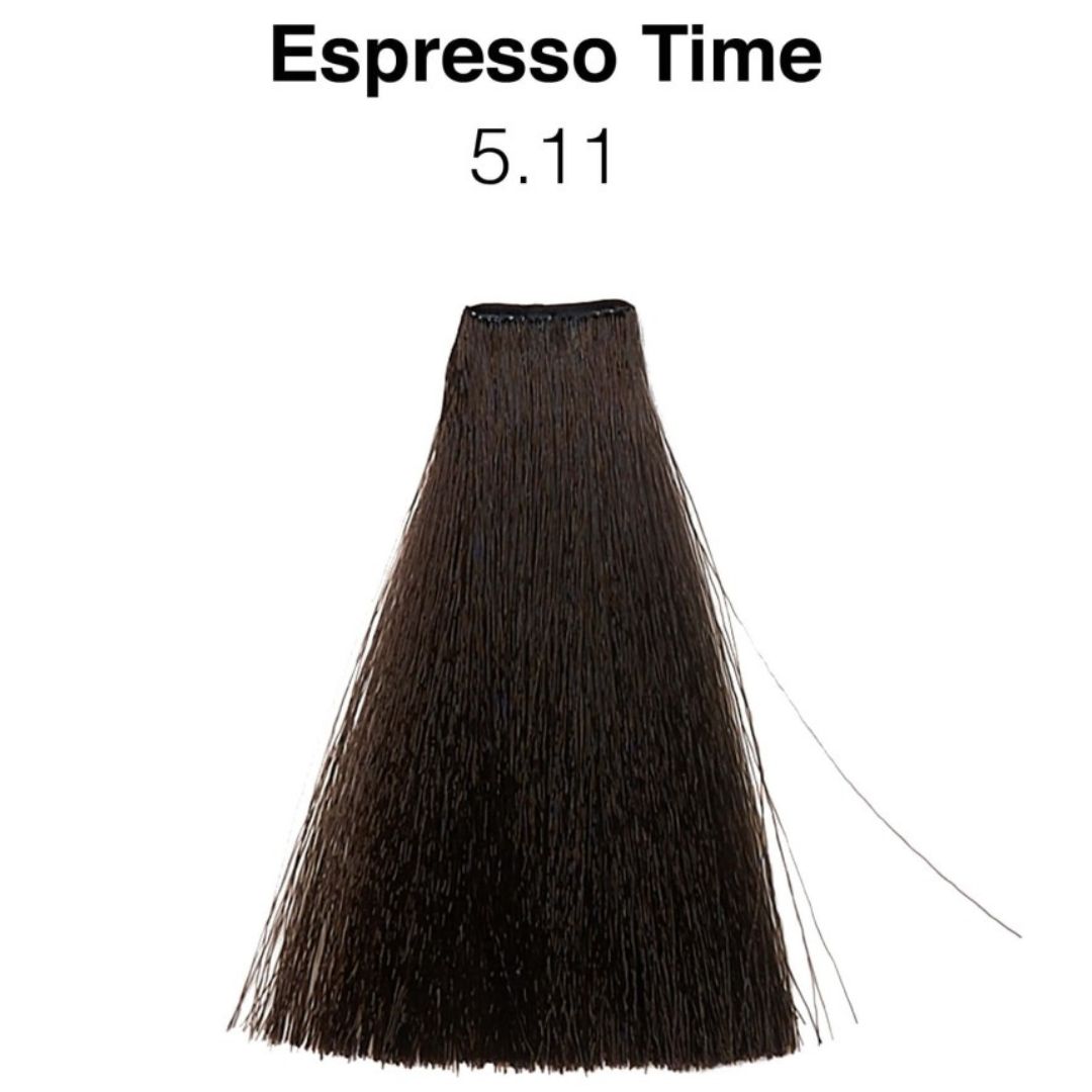 צבע לשיער 5.11 - Light Intense Ash Brown צבע אספרסו טיים, צבע שיער טבעוני ב 10 דקות! נובל 60 מ"ל