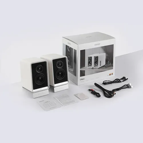 רמקולים למחשב Edifier QR65 Active Monitor Spkr with 65W GaN Chrgr(white) EDF286005w
