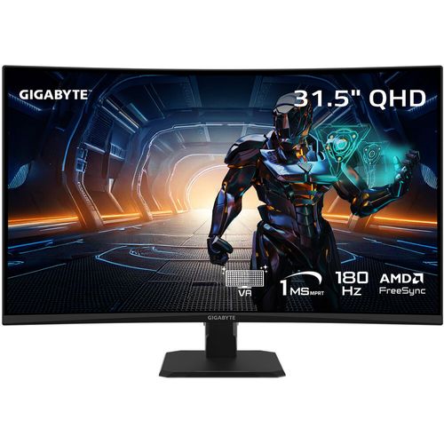 מסך גיימינג קעור Gigabyte GS32QCA 2K QHD 180Hz