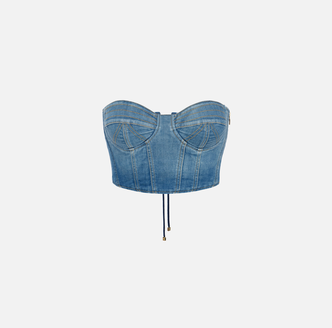 Denim bustier