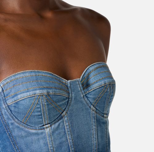 Denim bustier