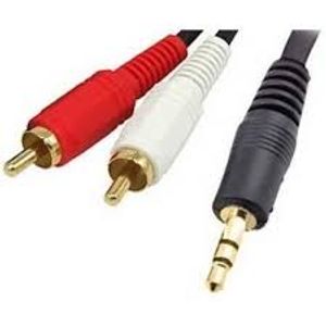 כבל 3.5 מ"מ זכר ל-2RCA אורך 1.5 מטר