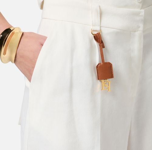 Linen-blend gabardine shorts