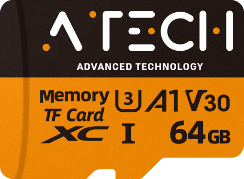 כרטיס זיכרון MicroSD בנפח 64GB – דגם AT-SD64 מבית ATech