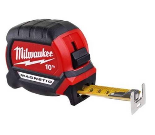 מטר מדידה 10 מטר דו צדדי מגנטי MILWAUKEE