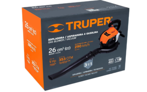 מפוח בנזין/שואב אבק עם שקית איסוף -TRUPER SOPLA-26T 26CM CC כוח סוס 1