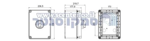 מפסק פקט סיבובי 125A*3 פיקוד בקרה Gewiss IP66