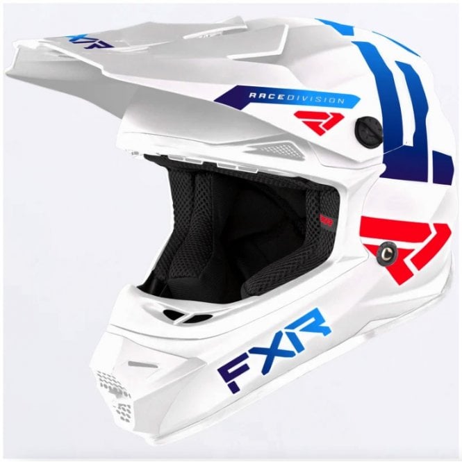 קסדת שטח ילדים FXR LEGION לבן\כחול\אדום