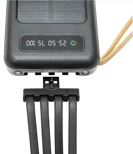 סוללת גיבוי טעינה סולארית FORCE ULTRA 10,000MAH וגם פנס SEMICOM SM-SOLAR-ULTRA