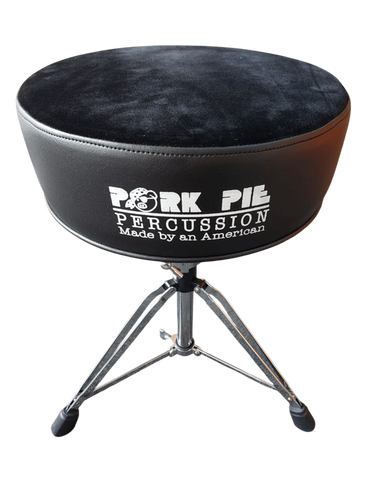 כסא תופים א-ג-ד-ה! שחור קטיפה - עיטוף שחור מבית Pork Pie Percussion