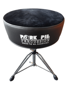 כסא תופים א-ג-ד-ה! שחור קטיפה - עיטוף שחור מבית Pork Pie Percussion