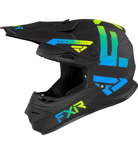 קסדת שטח ילדים FXR LEGION שחור\כחול\צהוב