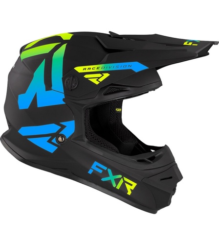 קסדת שטח ילדים FXR LEGION שחור\כחול\צהוב