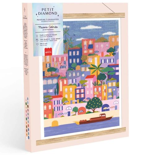 יצירה לגדולים - שיבוץ אבני חן - Diamond paiting - Colorful Houses