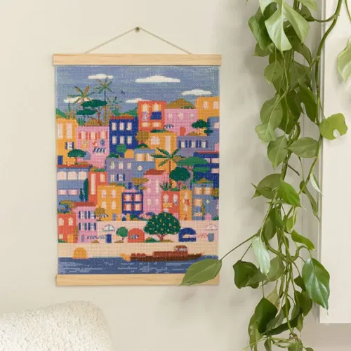יצירה לגדולים - שיבוץ אבני חן - Diamond paiting - Colorful Houses