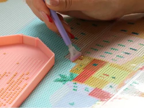 יצירה לגדולים - שיבוץ אבני חן - Diamond paiting- Positano