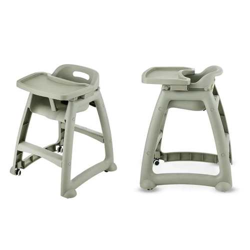 כסא תינוק עם מגש פלסטיק וגלגלים - למסעדות - Y.C.033221