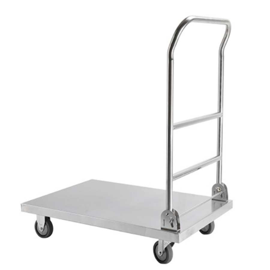 עגלת פלטפורמה נירוסטה עם ידית מתקפלת כושר נשיאה 200 ק"ג - Y.C.033382