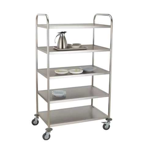 עגלה נירוסטה 5 קומות 86*54*156 ס