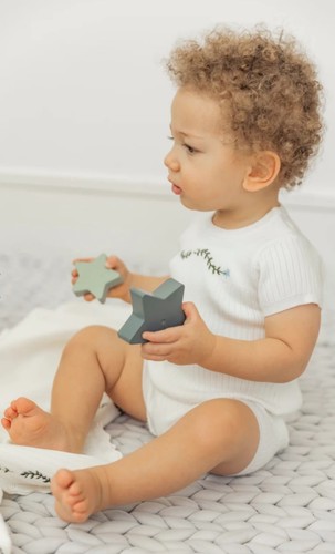 חליפת סריג פרחוני 2 חלקים קצר