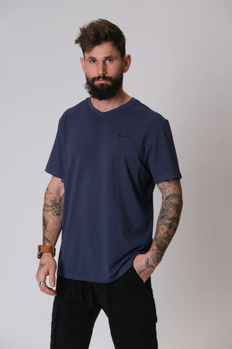 חולצת ויסקוזה אוורירית Viscoze V Shirt |Navy