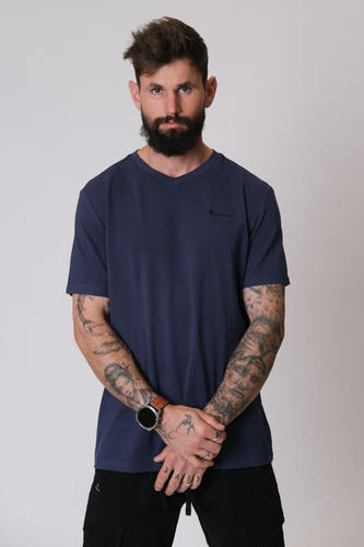חולצת ויסקוזה אוורירית Viscoze V Shirt |Navy