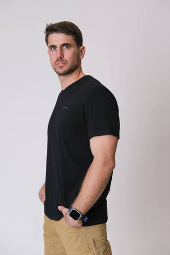 חולצת ויסקוזה אוורירית Viscoze V Shirt | Black
