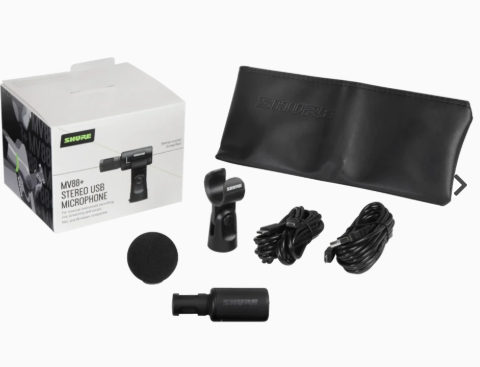MV88+ Stereo USB מיקרופון סטריאו דינמי מבית SHURE