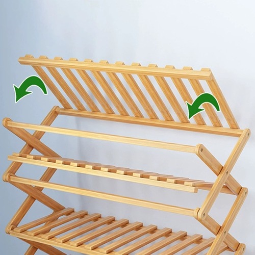 כוננית נעליים במבוק 5 מדפים דגם לוקאס