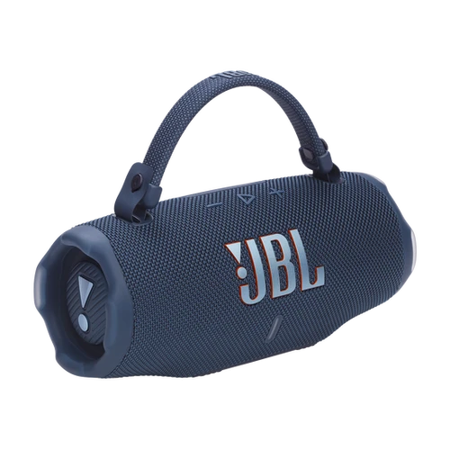 JBL Charge 6 כחול עם לוגו מודגש 