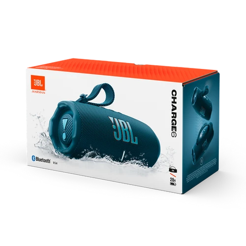 רמקול אלחוטי JBL Charge 6 כחול - שנת אחריות ע