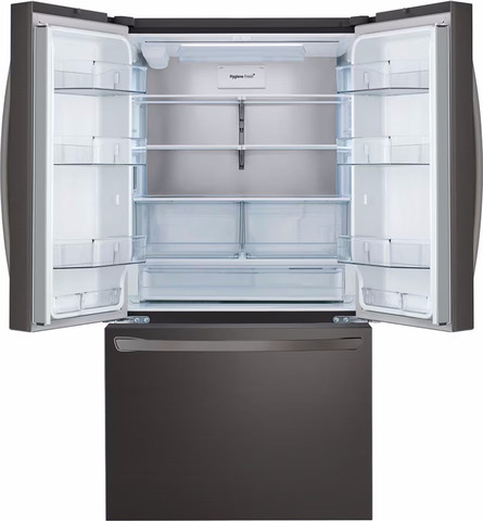 מקרר 3 דלתות מקפיא תחתון 750 ליטר LG GR-B278SE עם התקן שבת מובנה - גימור נירוסטה מושחרת 