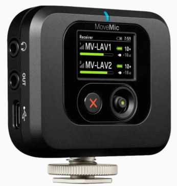 מערכת מיקרופונים אלחוטיים Lavalier עם שני ערוצים ומקלט מבית Shure