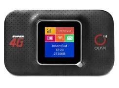 נתב ראוטר מודם סלולרי נייד עם תצוגה Olax 4G LTE MF982