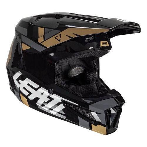  קסדת ליט שחור / זהב - LEATT MOTO 2.5 V25 