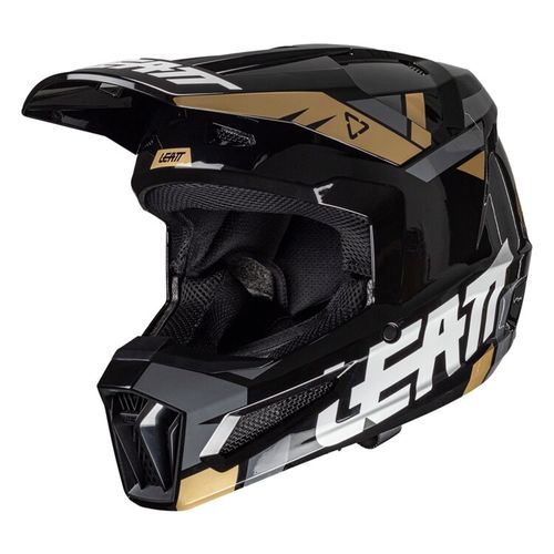  קסדת ליט שחור / זהב - LEATT MOTO 2.5 V25 