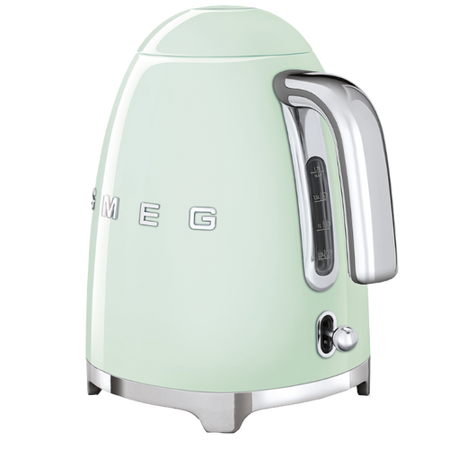 קומקום חשמלי בצבע ירוק פסטל מסדרת 50’s Retro Style,מבית SMEG דגם KLF03PGEU במלאי!!!