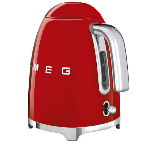 קומקום חשמלי בצבע אדום מסדרת 50’s Retro Style,מבית SMEG דגם KLF03RDEU במלאי!!!
