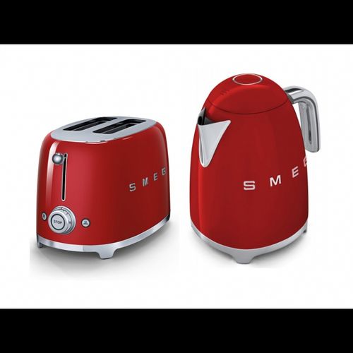 קומקום חשמלי בצבע אדום מסדרת 50’s Retro Style,מבית SMEG דגם KLF03RDEU במלאי!!!