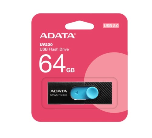 ADATA UV220 USB 2.0 Flash Drive - AUV220-64G-RBKBL