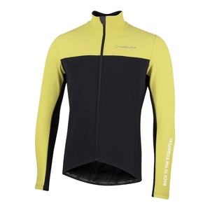 מעיל רכיבה גברים NEW ROAD JKT שחור-צהוב טרמי נגד רוח דוחה גשם מחמם ומנדף