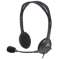 אוזניות + מיקרופון למחשב logitech  H111 חיבור אחד 3.5MM